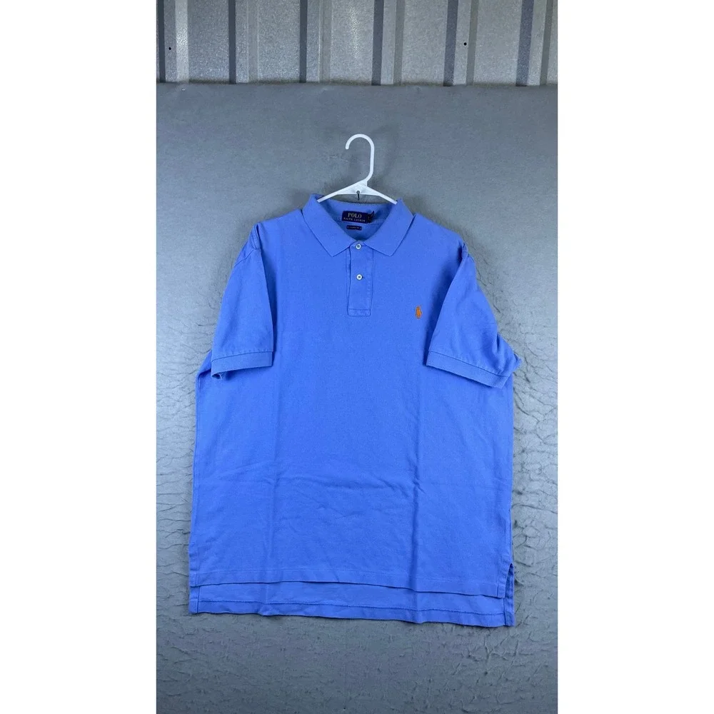 Polo Ralph Lauren Polo Shirt Mens XL Blue Excellent Classic Fit Short Sleeve